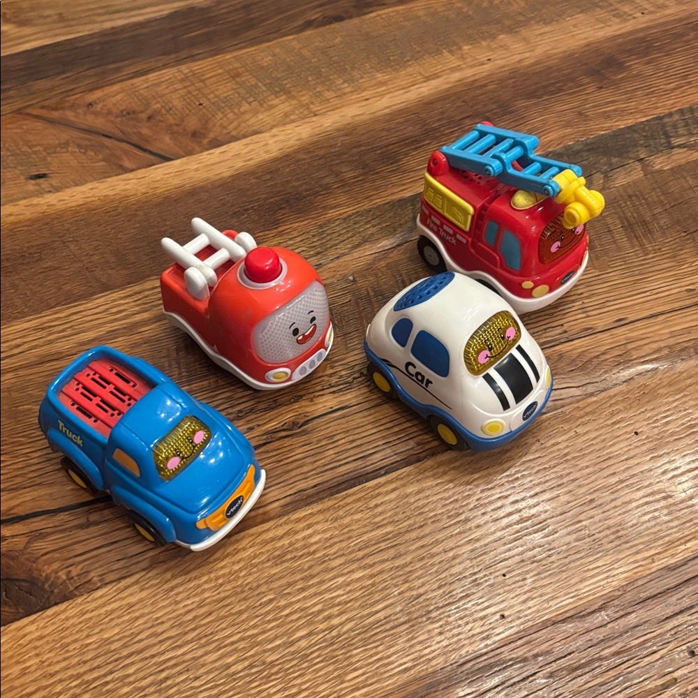 VTech toy cars 4 Pieces Set police fire trucks truck car